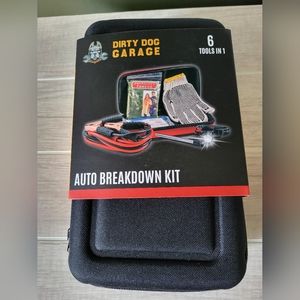 Dirty Dog Garage Auto Car Truck Roadside Breakdown Kit 6 tools in 1 Jumper Cable